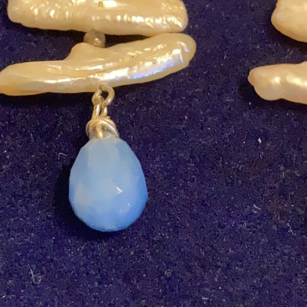 Pearl “bone” earrings